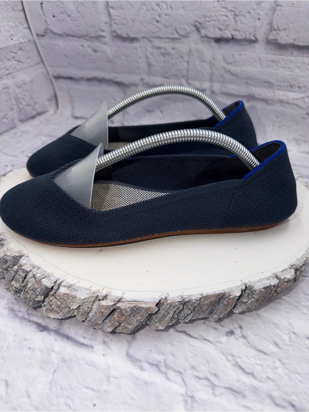Rothy’s The Flat Women Size 7 Blue Knit Slip On Ballet Flat Comfort Casual EUC - Picture 4 of 6